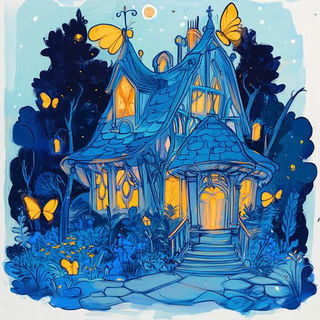 Arachne Fragments style, Midjourney V6.1: retro fairy-tale illustration
