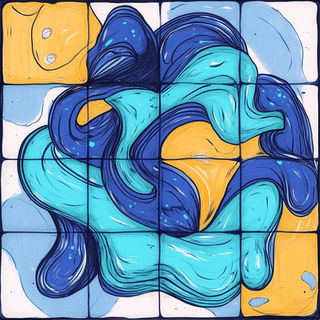 Arachne Fragments style, Midjourney V6.1: creative pattern composition