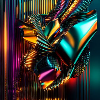 Rainbow Tesserae style, Midjourney V6.1: abstract 3D render