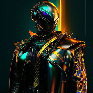 Rainbow Tesserae style, Midjourney V6.1: concept art character design of retropunk steam knight