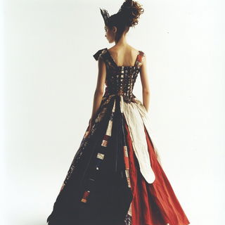 Alpinocel style, Midjourney V6.1: haute-couture fashion outfit