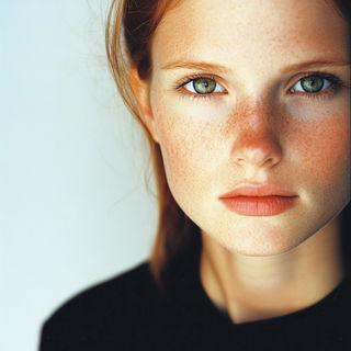 Alpinocel style, Midjourney V6.1: photographic portrait of female protagonist