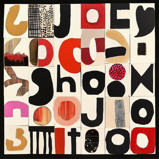 Garnet Lancetglass style, Midjourney V6.1: typographic composition with large letters