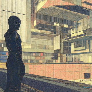Mistregister style, Midjourney V6.1: cinematic shot from sci-fi movie