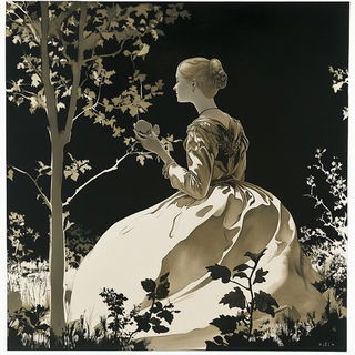 Petalmonstria style, Midjourney V6.1: retro fairy-tale illustration