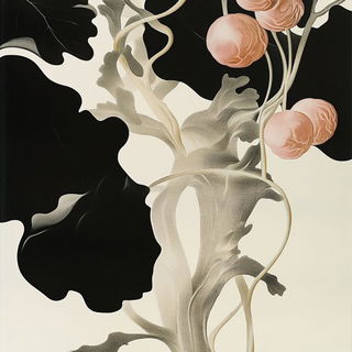 Petalmonstria style, Midjourney V6.1: editorial illustration for popular scientific magazine cover