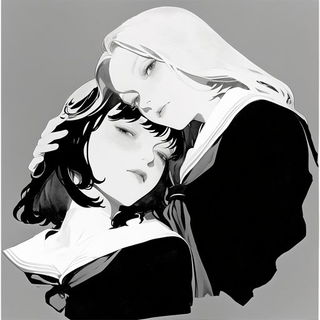 Petalmonstria style, Midjourney V6.1: black-and-white manga comic strip