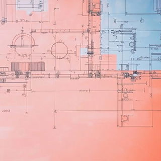 Ruincairn style, Midjourney V6.1: technical infrastructure blueprint schematics