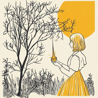 Aureopatina style, Midjourney V6.1: retro fairy-tale illustration
