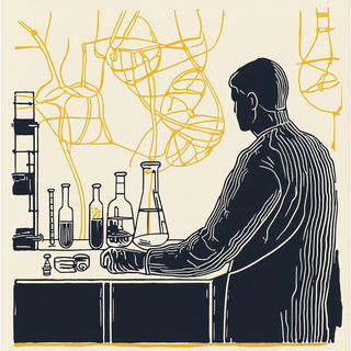 Aureopatina style, Midjourney V6.1: editorial illustration for popular scientific magazine cover