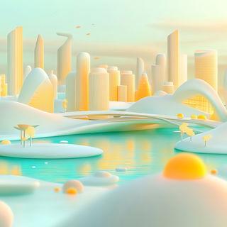 Sporecloud Contours style, Midjourney V6.1: megacity with futuristic bioarchitecture