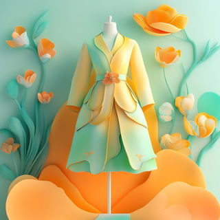 Sporecloud Contours style, Midjourney V6.1: haute-couture fashion outfit