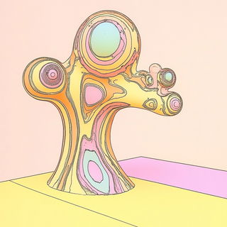 Cloudfrontorama style, Midjourney V6.1: abstract 3D render