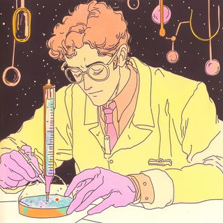 Cloudfrontorama style, Midjourney V6.1: editorial illustration for popular scientific magazine cover