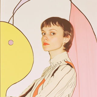 Cloudfrontorama style, Midjourney V6.1: photographic portrait of female protagonist