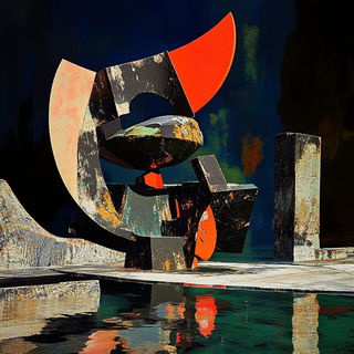 Scarlet Jointing style, Midjourney V6.1: abstract 3D render