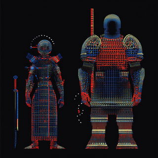 Carnivallucence style, Midjourney V6.1: concept art character design of retropunk steam knight