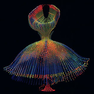 Carnivallucence style, Midjourney V6.1: haute-couture fashion outfit