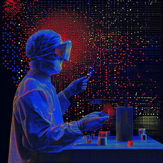 Carnivallucence style, Midjourney V6.1: editorial illustration for popular scientific magazine cover