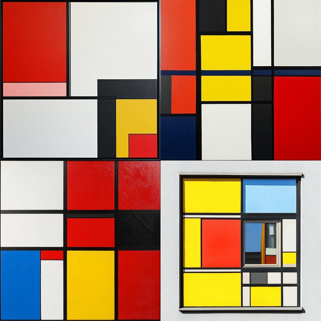 De Stijl style, Midjourney V6.1, render 1 of 4