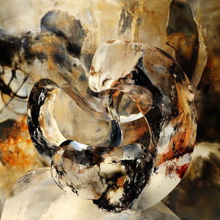 Chromafrappe style, Midjourney V6.1: abstract 3D render