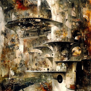 Chromafrappe style, Midjourney V6.1: megacity with futuristic bioarchitecture