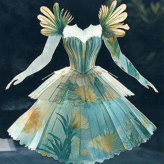 Archsilk style, Midjourney V6.1: haute-couture fashion outfit