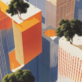 Mortise Blush style, Midjourney V6.1: megacity with futuristic bioarchitecture