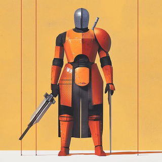 Mortise Blush style, Midjourney V6.1: concept art character design of retropunk steam knight