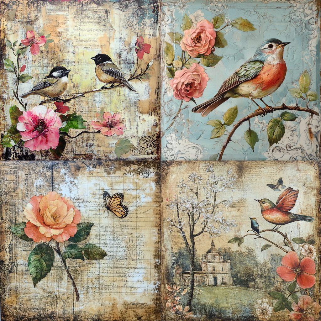 Decoupage style, Midjourney V6.1, render 1 of 4