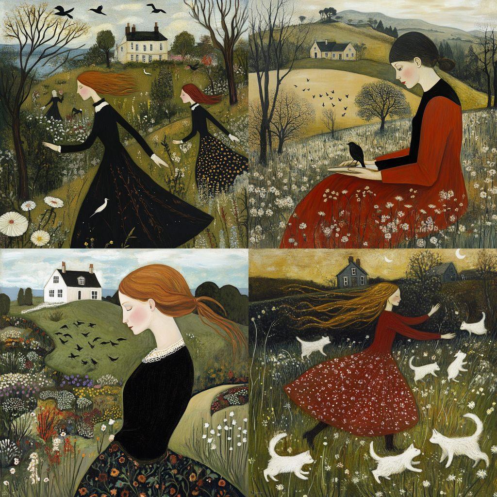 Dee Nickerson style, Midjourney V6.1, render 1 of 4