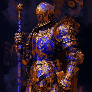 Winter Planetfall style, Midjourney V6.1: concept art character design of retropunk steam knight
