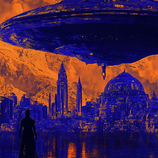 Winter Planetfall style, Midjourney V6.1: cinematic shot from sci-fi movie