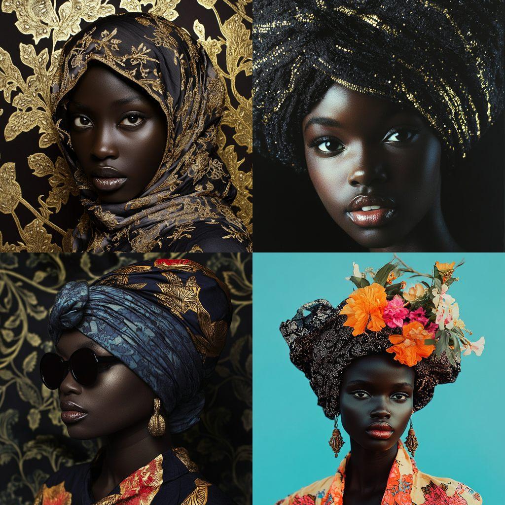 Delphine Diallo style, Midjourney V6.1, render 1 of 4