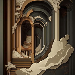 Tendrilflow style, Midjourney V6.1: abstract 3D render