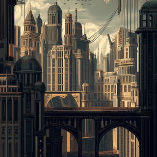 Tendrilflow style, Midjourney V6.1: megacity with futuristic bioarchitecture