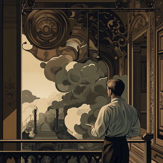 Tendrilflow style, Midjourney V6.1: editorial illustration for popular scientific magazine cover