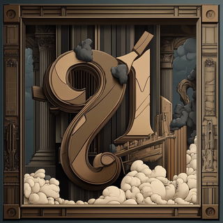 Tendrilflow style, Midjourney V6.1: typographic composition with large letters