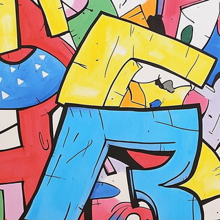 Gawkermask style, Midjourney V6.1: typographic composition with large letters