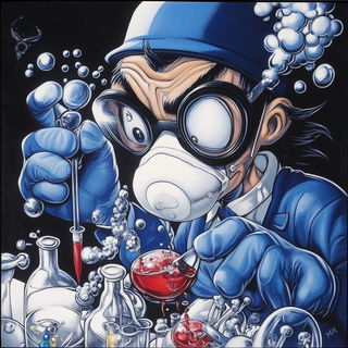 Cloudmorrow style, Midjourney V6.1: editorial illustration for popular scientific magazine cover