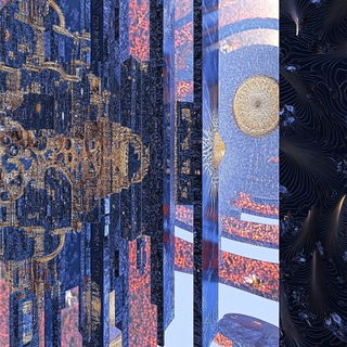 Cracklefeather style, Midjourney V6.1: abstract 3D render