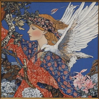 Cracklefeather style, Midjourney V6.1: classical 18th-century oil painting