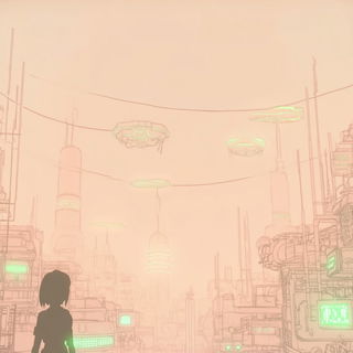 Sunstone Labyrinthism style, Midjourney V6.1: cinematic shot from sci-fi movie