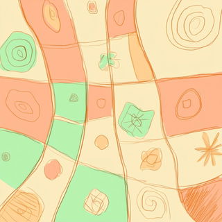 Sunstone Labyrinthism style, Midjourney V6.1: creative pattern composition