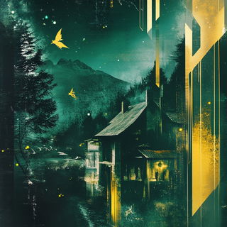 Fablegill style, Midjourney V6.1: retro fairy-tale illustration