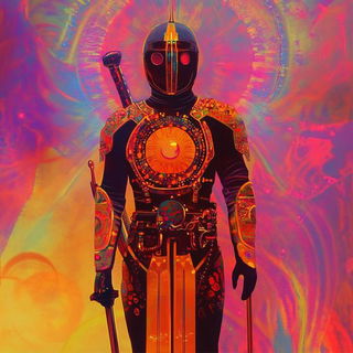 Lunarcascade style, Midjourney V6.1: concept art character design of retropunk steam knight