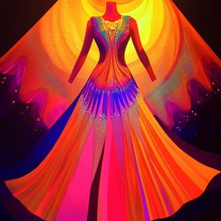 Lunarcascade style, Midjourney V6.1: haute-couture fashion outfit