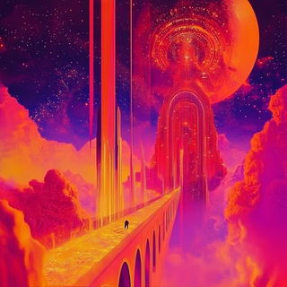 Lunarcascade style, Midjourney V6.1: cinematic shot from sci-fi movie