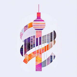 Pagodawash style, Midjourney V6.1: bold minimalist logo design for Istanbul city municipal services