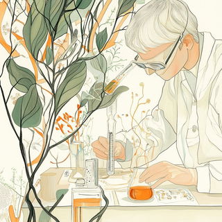 Fluorodye Gridism style, Midjourney V6.1: editorial illustration for popular scientific magazine cover